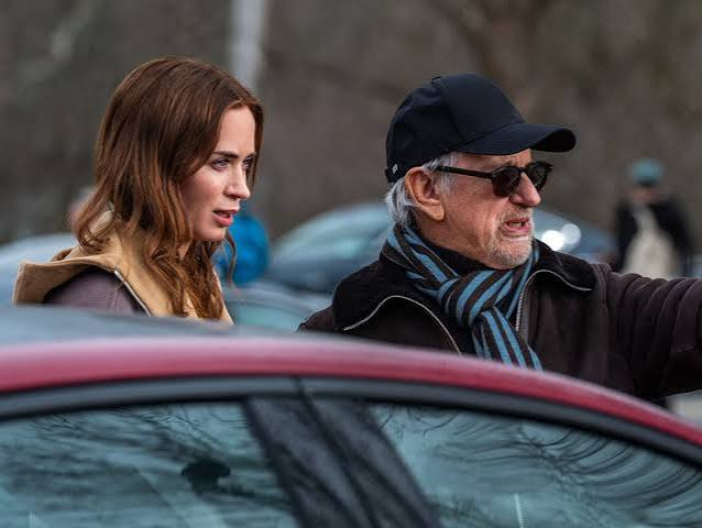 Steven Spielberg on the set of Disclosure Day (2026)